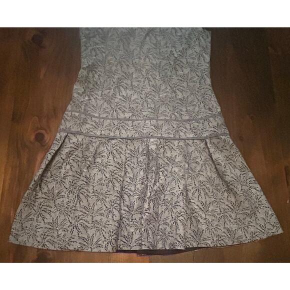 J. Crew Sleeveless Blue Botanical Print Fit Flare Dress Women's Lined Size 2 - Picture 5 of 8